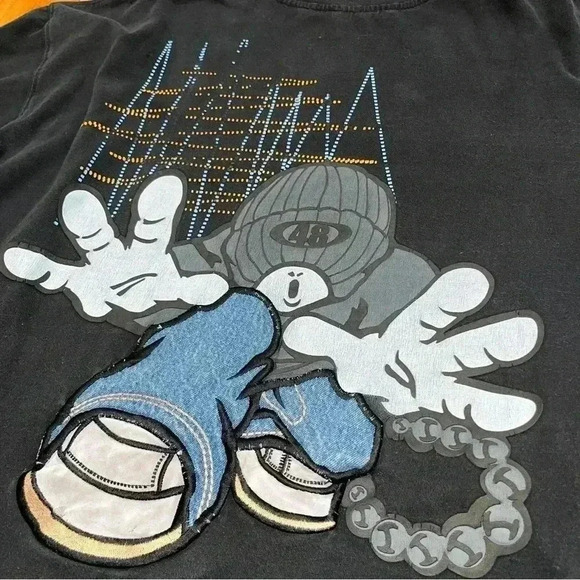 Vintage RARE 48 Jeans rolling dice embroidered embellished  3X tee t shi…❤️ - Picture 4 of 8